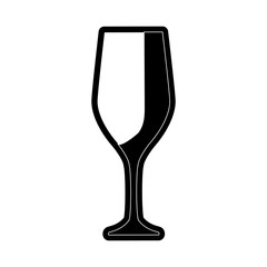 flat line monochromatic glass over white background  vector illustration