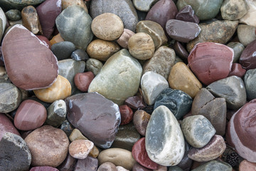 Multi-colored stones in Pacific Creek, Grand Teton National Park, Wyoming
