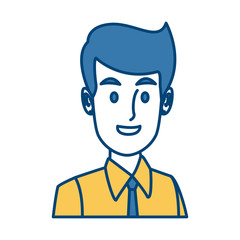 Businessman executive cartoon icon vector illustration graphic design