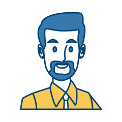 Businessman executive cartoon icon vector illustration graphic design