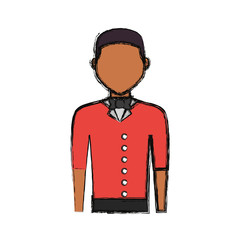 avatar bartender icon over white background colorful design  vector illustration