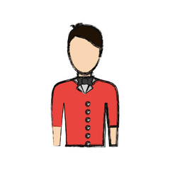 avatar bartender icon over white background colorful design  vector illustration