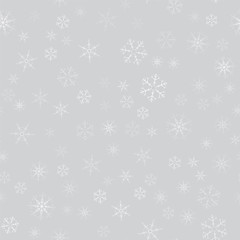 abstract seamless pattern of snowflakes. Christmas background for design of posters, postcards, invitation for the new year.