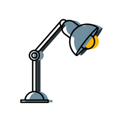 Office light lamp on desk icon vector illustration graphic design
