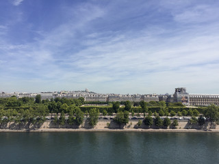 Fototapeta na wymiar View of Paris North of the Seine River, Paris, Spring,2017.