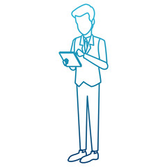 Businessman executive cartoon icon vector illustration graphic design