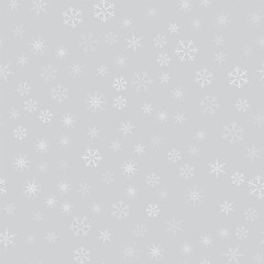 abstract seamless pattern of snowflakes. Christmas background for design of posters, postcards, invitation for the new year.