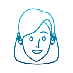 Woman face cartoon icon vector illustration graphic design