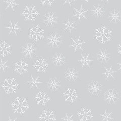 Fototapeta na wymiar abstract seamless pattern of snowflakes. Christmas background for design of posters, postcards, invitation for the new year.