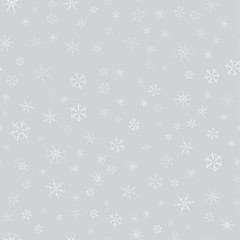 abstract seamless pattern of snowflakes. Christmas background for design of posters, postcards, invitation for the new year.