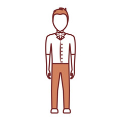 avatar bartender icon over white background vector illustration