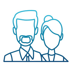 Business couple teamwork icon vector illustration graphic design