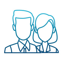 Obraz premium Business couple teamwork icon vector illustration graphic design