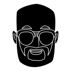 Man face cartoon icon vector illustration graphic design