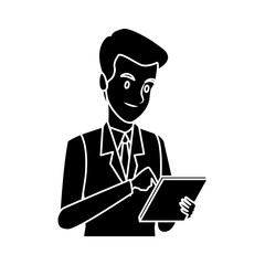 Businessman executive cartoon icon vector illustration graphic design