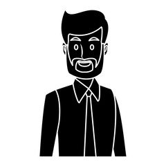 Businessman executive cartoon icon vector illustration graphic design