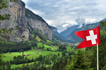 Lauterbrunnen valley view