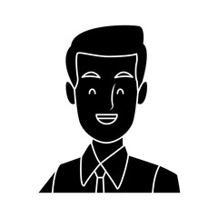 Businessman executive cartoon icon vector illustration graphic design