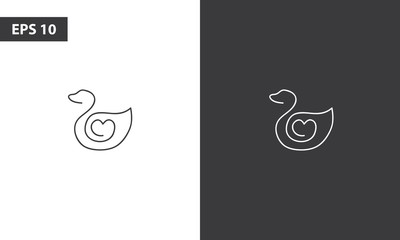 Fototapeta premium line duck