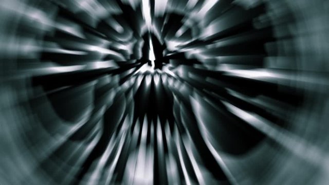 Scary silver demon skull with torn face. 2D animation in horror fantasy genre. Looped creepy video footage. Monster character head. Spooky character. Animated backdrop movie. Gloomy ghost in night.