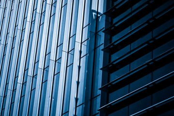 Wall of office building close up