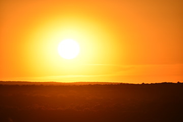 Orange Sunset Landscape