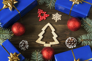 christmas decoration with christmas gift