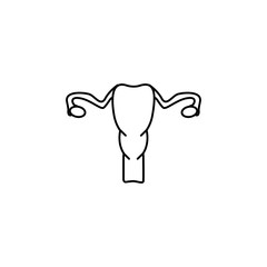 Gynecology icon uterus. Body part element. Premium quality graphic design. Signs, outline symbols collection, simple thin line icon for websites, web design, mobile app, info graphics