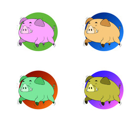 cute pig cartoon