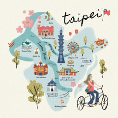 Obraz premium Lovely Taiwan travel concept