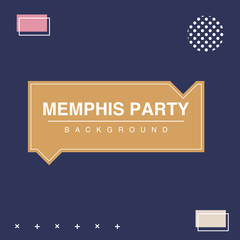 Party background in memphis style