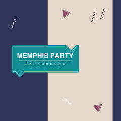 Party background in memphis style