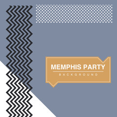 Party background in memphis style