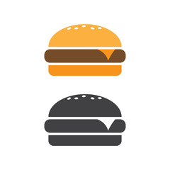 Burger icon vector. Fast food vector illustration