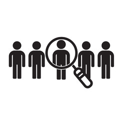 Icon find talent. Candidate search for employees and job