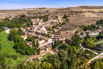 Fototapeta na wymiar Overlook the village of Segovia, Spain