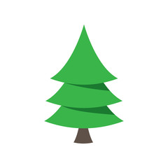 Christmas Tree Illustration. Great for greeting card, banner, web design, poster elements.