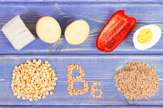 Products and ingredients containing vitamin B6 and dietary fiber
