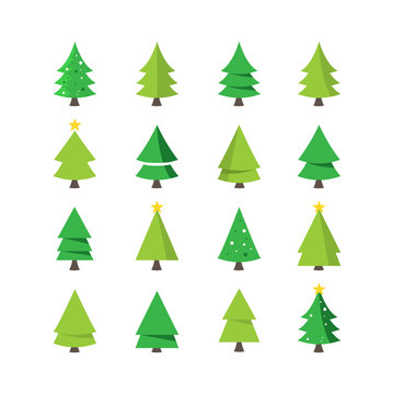 Christmas Tree Illustration. Great for greeting card, banner, web design, poster elements.