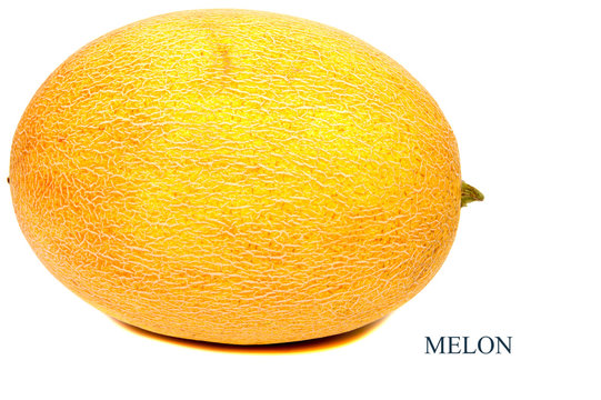 Ripe melon isolated on white background