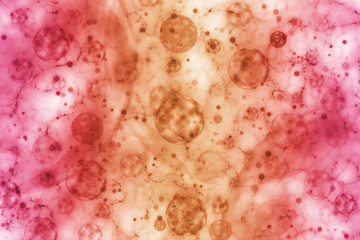 Computer graphic design abstract background of microorganism cells