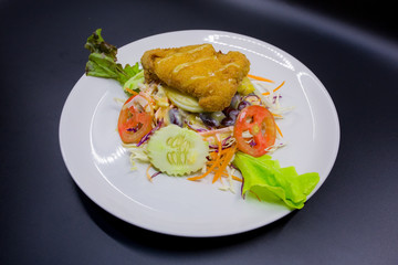Salad on the plate