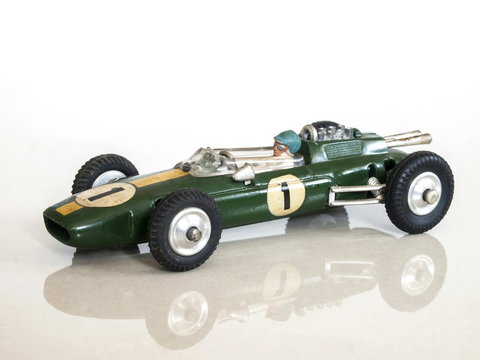 Fototapeta Vintage racing car toy / Lotus-Climax Formula1 toy model