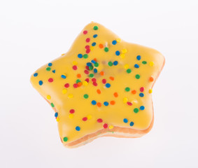 star shape donut on background