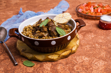 Rice with spices and meat