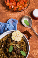 Rice with spices and meat