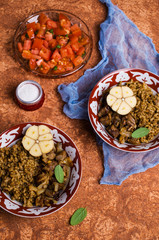 Rice with spices and meat