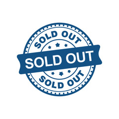 sold out sign label stamp