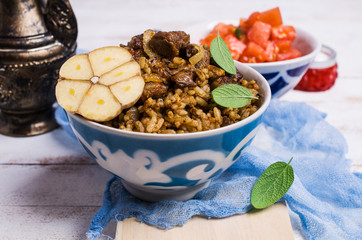 Rice with spices and meat