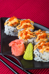 japanese cuisine. sushi on the background